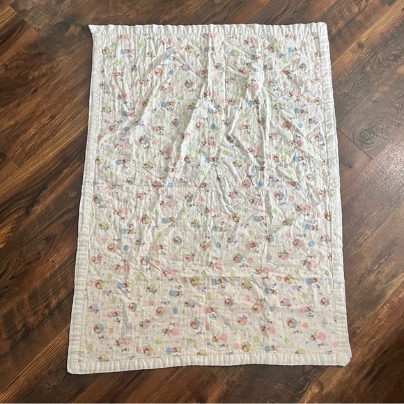 Vintage Handmade Disney Winnie the Pooh Baby Blanket Piglet Nursery Quilt 45x32 - Picture 3 of 6